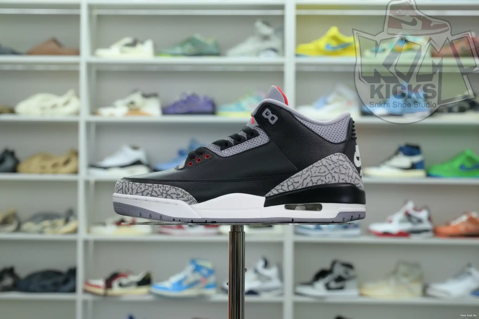 Kimikick Jordan Cement Air 3“Black Reimagined” 0824